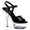Pleaser - KISS209 Sandale à bride à la cheville - Noir/Transparent Product image